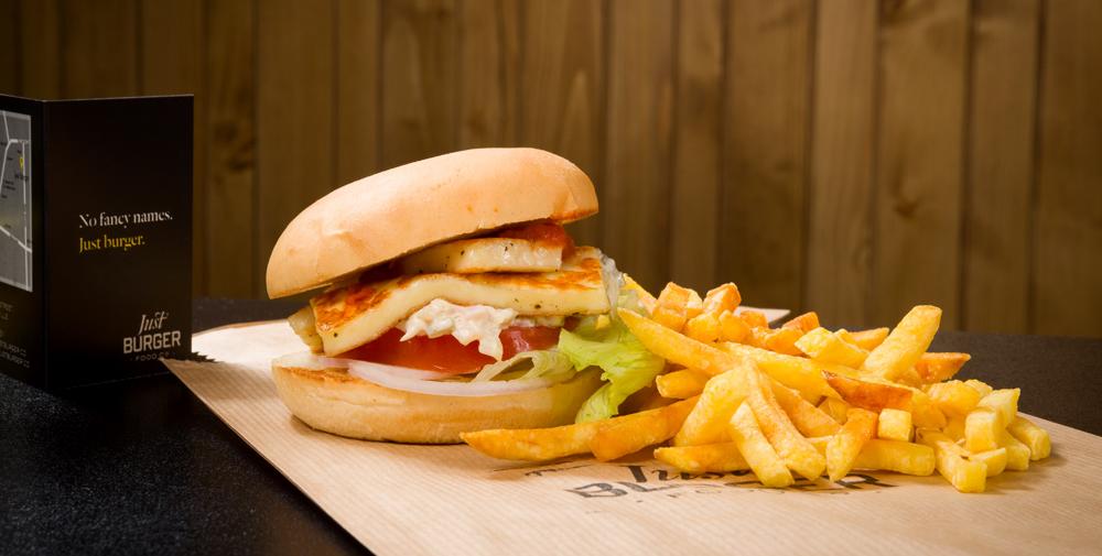 Just Burger 2x Burgers with Fries, Special Dip Sauce and Soft Drink